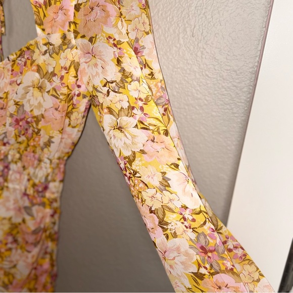 Astr the Label Floral Long Sleeve Dress in Pink and Yellow - Picture 5 of 6